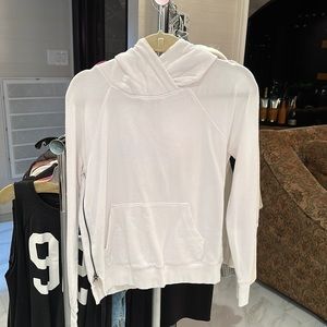 victoria secret white zip on side sweatshirt